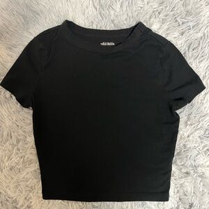 Wild Fable Classic Black Crop Top